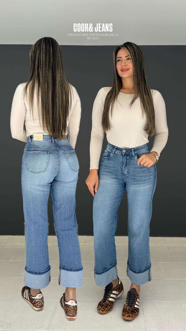 STRAIGHT WIDE STRETCH DOBLADILLO