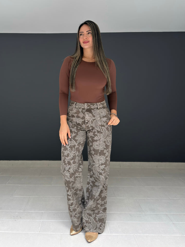 WIDE LEG TEXTURA RÍGIDO