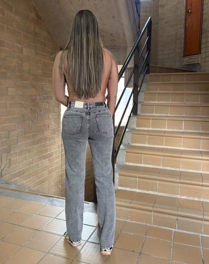STRAIGHT WIDE STRETCH GRIS