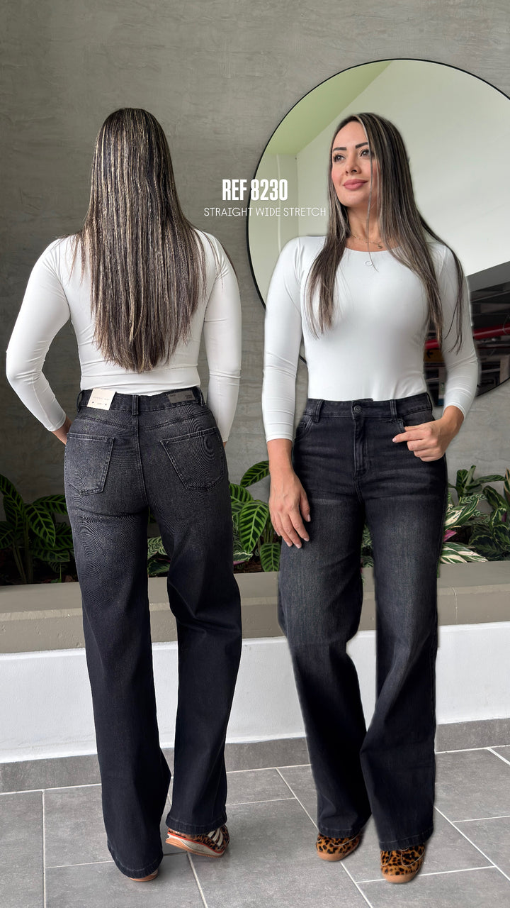STRAIGHT WIDE STRETCH — Gris
