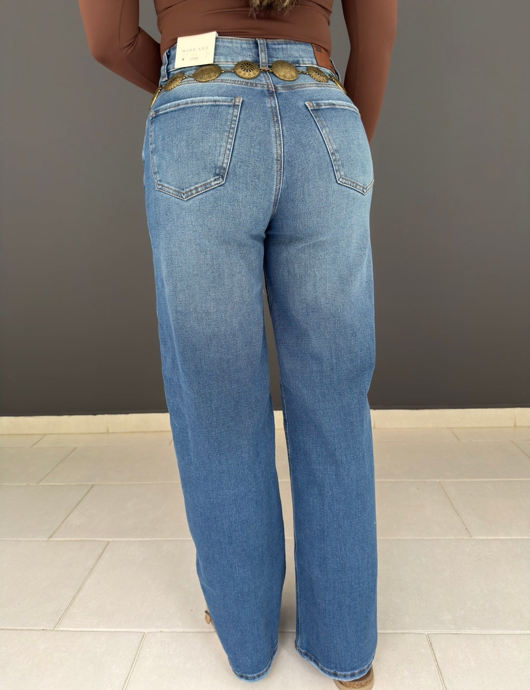 WIDE LEG STRETCH — Azul Medio
