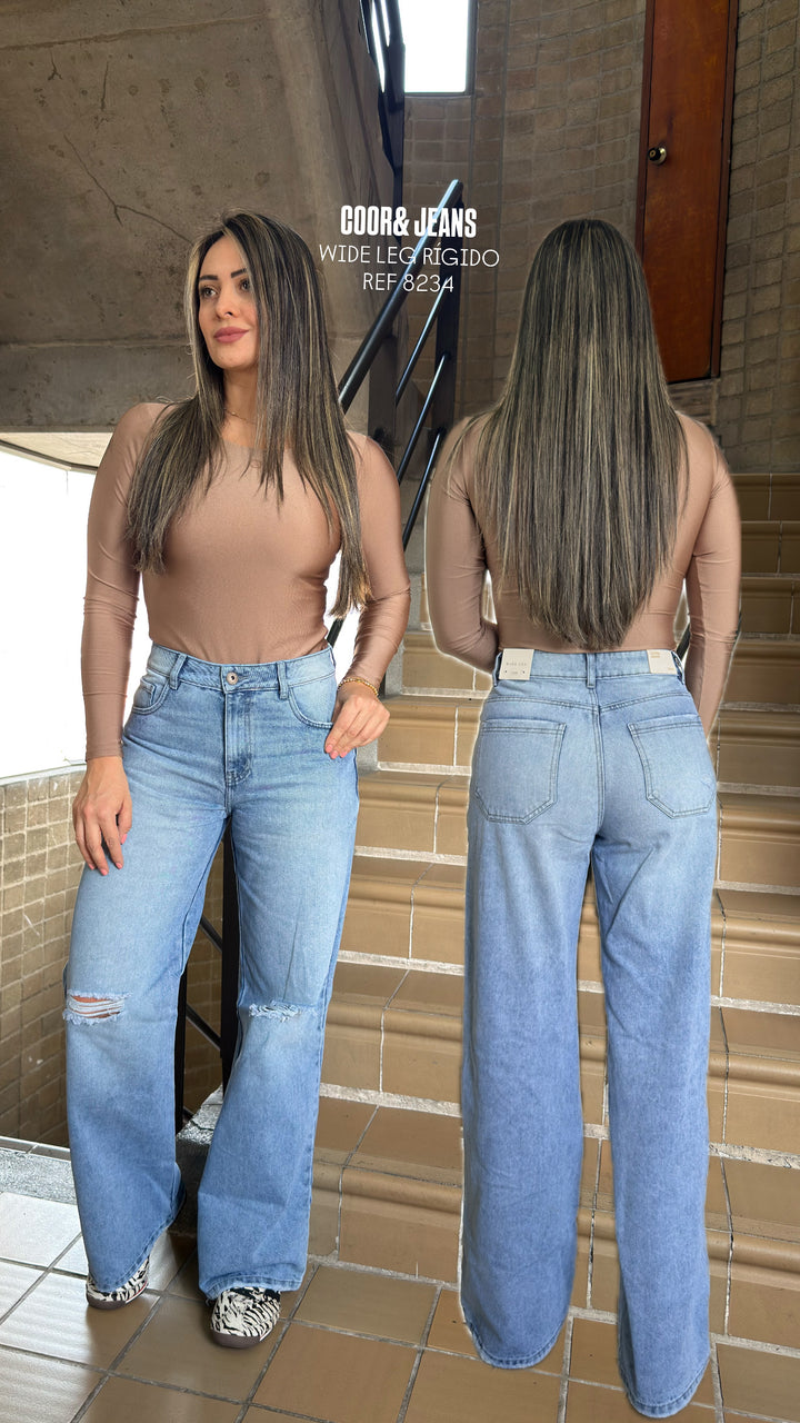 WIDE LEG RÍGIDO AZUL CLARO
