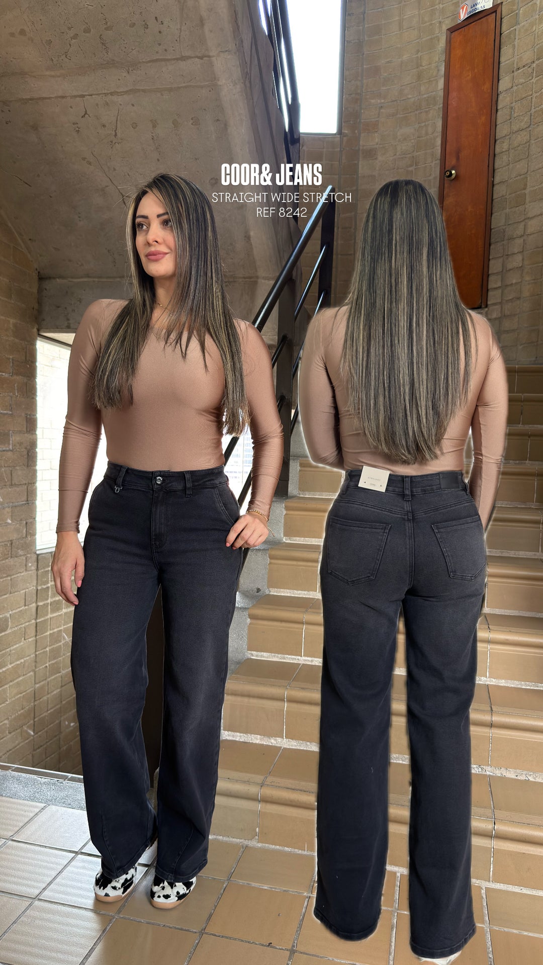 STRAIGHT WIDE STRETCH — Gris