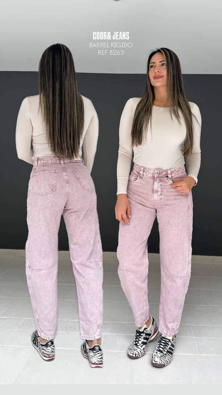 BARREL RIGIDO COLOR MALVA Y VERDE