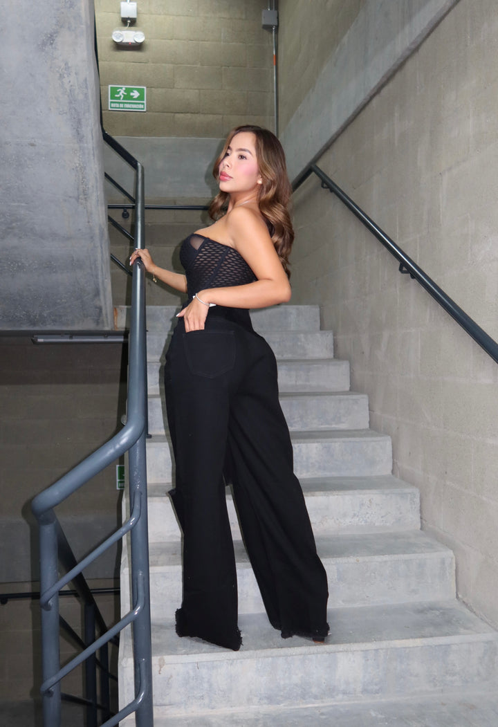 WIDE LEG RÍGIDO NEGRO