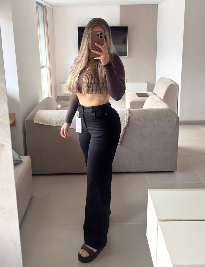 STRAIGHT WIDE STRETCH NEGRO