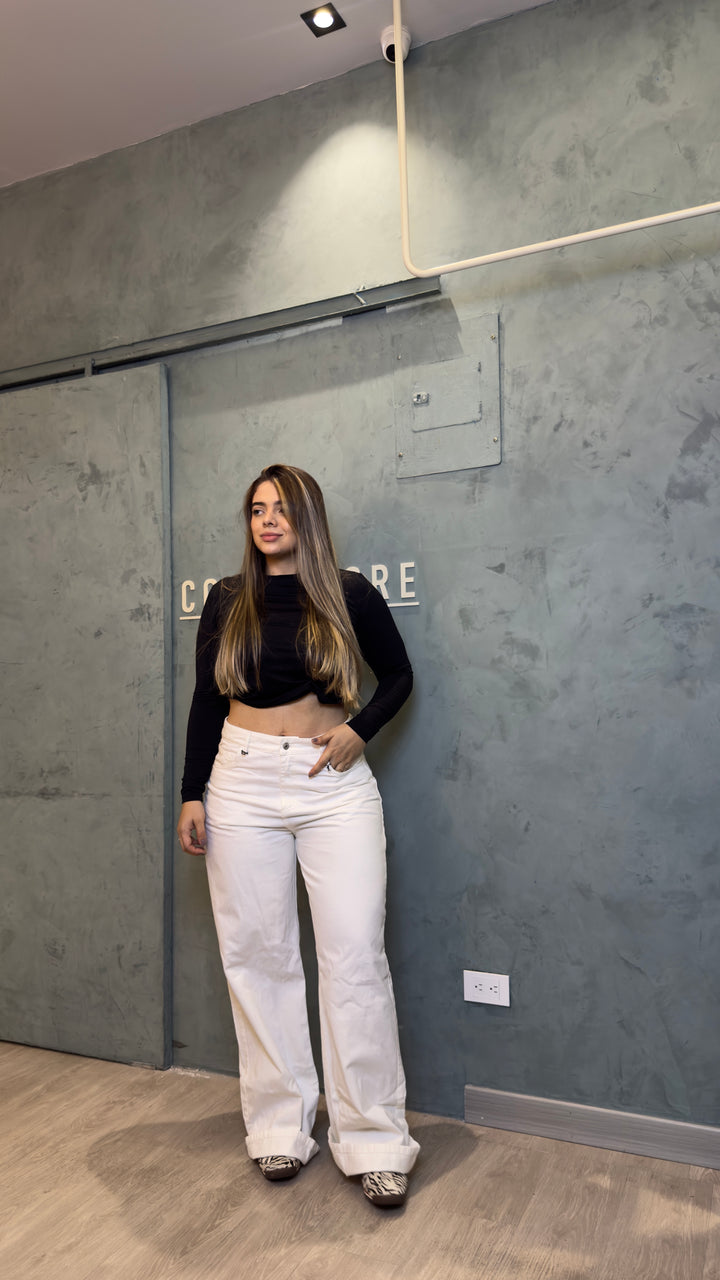 WIDE LEG RÍGIDO BLANCO