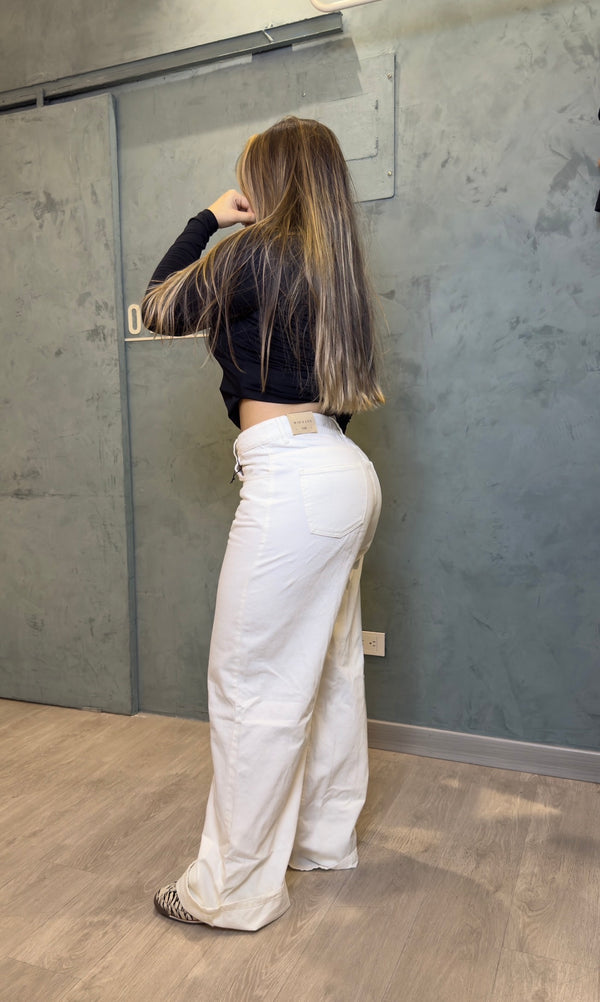 WIDE LEG RÍGIDO BLANCO